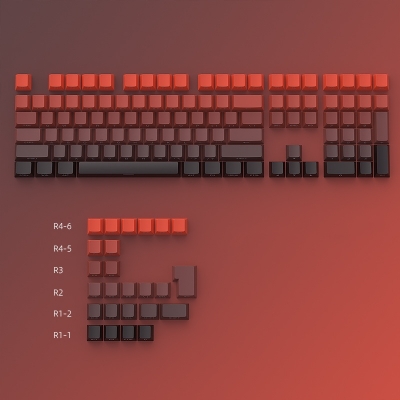 Lucky Strike 104+29 Keys PBT Doubleshot Side Legends Keycaps Set Cherry Profile for MX Keyboard